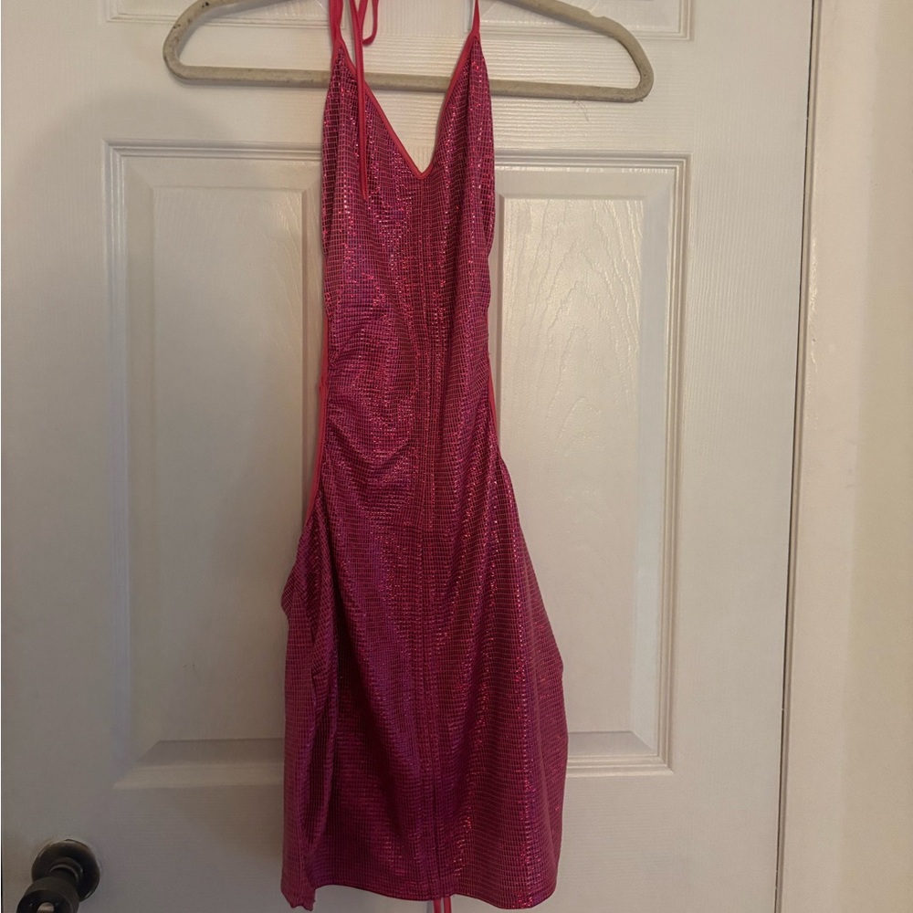 SHEIN Pink Sequin Dress